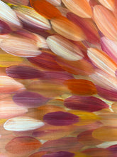 Load image into Gallery viewer, "Medicine Leaves" Gloria Petyarre (Pitjara) 196cm x 104cm close up brushwork 2
