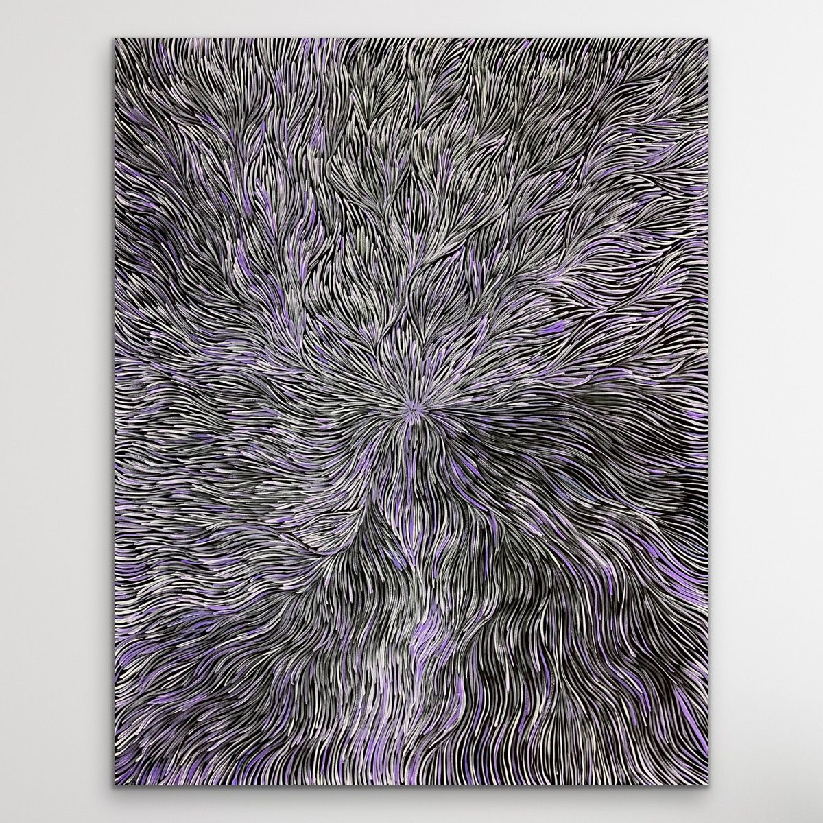 "Medicine Leaves" original Aboriginal painting by Patricia Kamara, 110cm x 136cm - authentic Indigenous Australian artwork