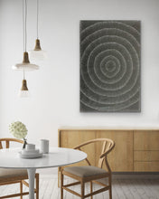 Load image into Gallery viewer, Dining room with a round table, chairs, and original Aboriginal painting
