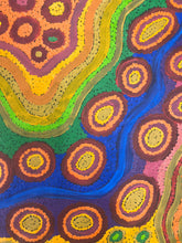 Load image into Gallery viewer, Megan Lyons APY Lands Aboriginal Artwork Wanampi Tjukurpa 81cm x 58cm close up
