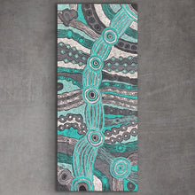 Load image into Gallery viewer, Minma Malilu Clarise Tunkin 203cm x 90cm hung vertically on grey wall
