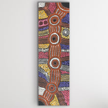 Load image into Gallery viewer, Vertical crop of Minma Malilu featuring layered circles, warm tones and intricate dot design.
