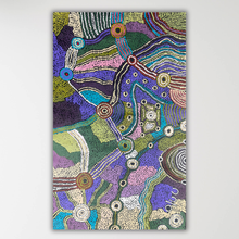 Load image into Gallery viewer, "Minyma Kutjara" original Aboriginal painting by Cassyanne Woods, 113cm x 69cm - authentic Indigenous Australian artwork
