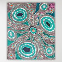 Load image into Gallery viewer, "Minyma Kutjara" original Aboriginal painting by Inawinytji Stanley, 96cm x 80cm - authentic Indigenous Australian artwork
