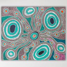 Load image into Gallery viewer, "Minyma Kutjara" original Aboriginal painting by Inawinytji Stanley, 96cm x 80cm - authentic Indigenous Australian artwork
