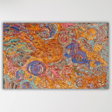 Load image into Gallery viewer, Carolanne Ken original painting Minma Malilu orange, blue lands colours 
