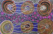 Load image into Gallery viewer, "Minyma Kutjara" Aboriginal art by Joanne Ken - close-up detail, 120cm x 79cm
