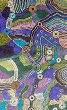 Load image into Gallery viewer, "Minyma Kutjara" original Aboriginal painting by Cassyanne Woods, 113cm x 69cm - authentic Indigenous Australian artwork
