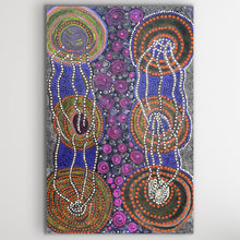 Load image into Gallery viewer, "Minyma Kutjara" by Joanne Ken - detail view of Aboriginal painting, 120cm x 79cm
