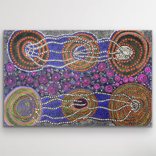 Load image into Gallery viewer, "Minyma Kutjara" original Aboriginal painting by Joanne Ken, 120cm x 79cm - authentic Indigenous Australian artwork
