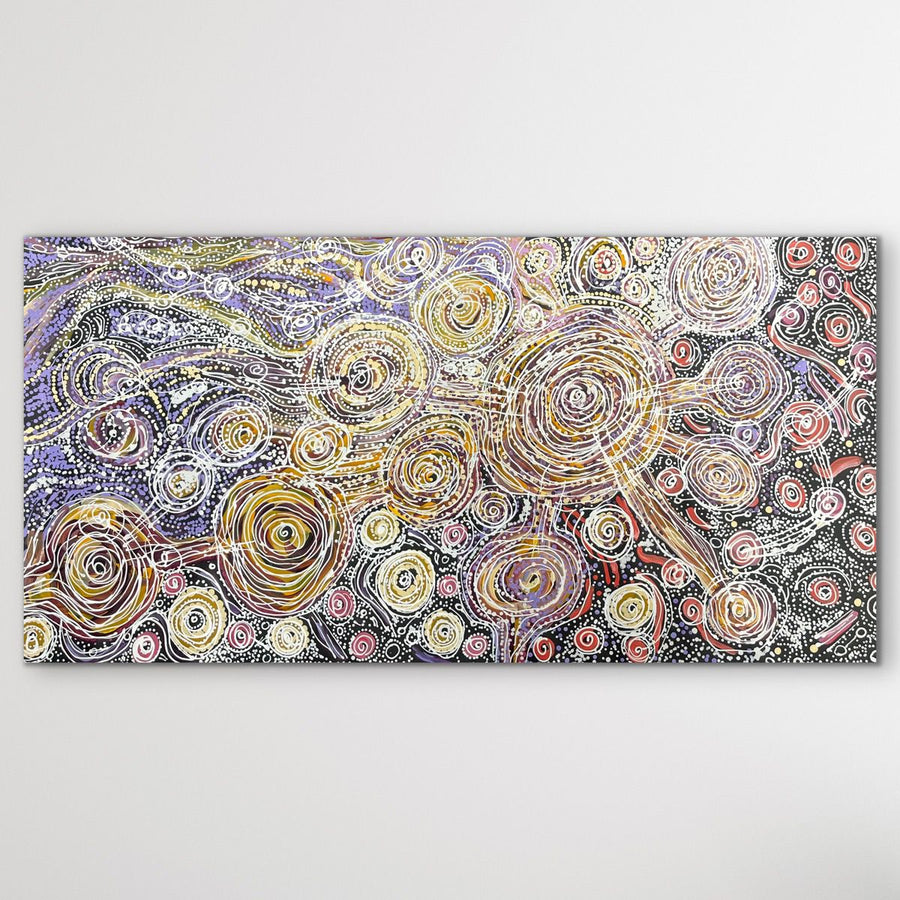 "Minyma Malilu" original Aboriginal painting by Carolanne Ken, 116cm x 60cm - authentic Indigenous Australian artwork