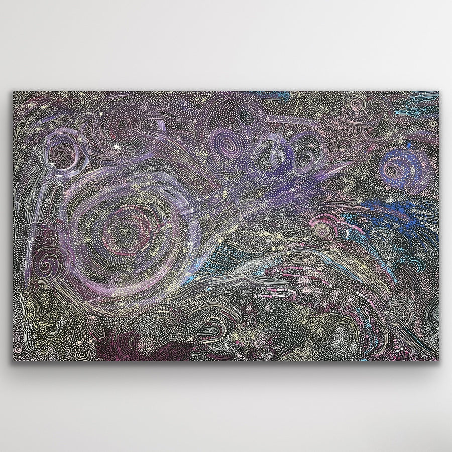 "Minyma Malilu" original Aboriginal painting by Carolanne Ken, 143cm x 91cm - authentic Indigenous Australian artwork