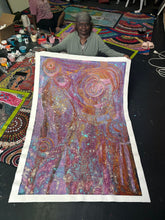 Load image into Gallery viewer, Original Aboriginal painting Minyma Malilu by Carolanne Ken, APY Lands artist, photographed in studio before installation
