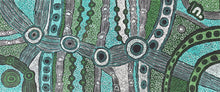 Load image into Gallery viewer, Close crop showing interconnected forms, textured dot work and tonal variation across the painting.
