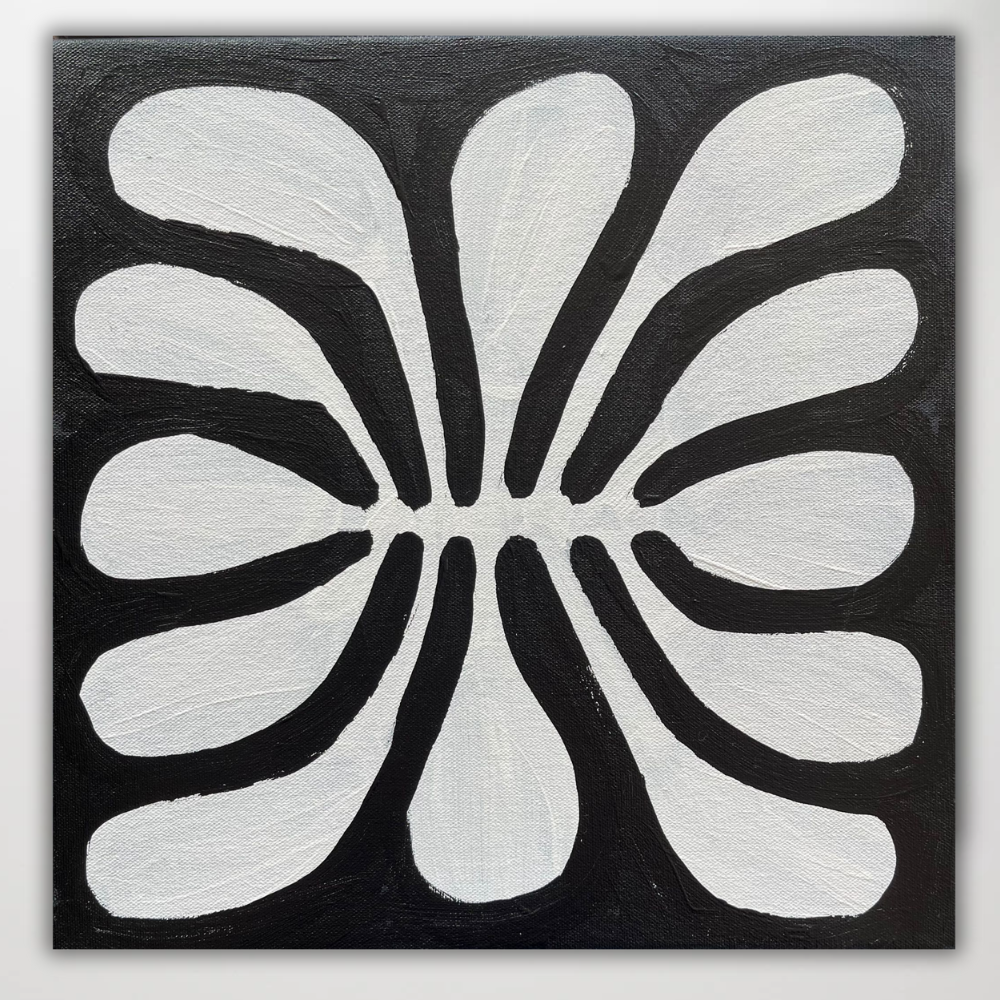 Black and White Mulga Leaves Debra McDonald 