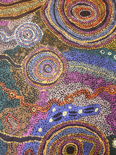 Load image into Gallery viewer, "Ngura (Places)" by Audrey Brumby - alternate view, original Aboriginal painting, 196cm x 93cm
