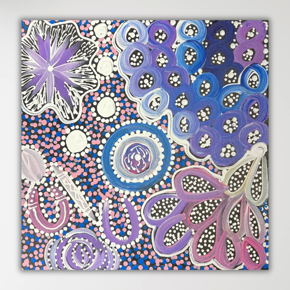 Janet Golder blue and purple 3030 painting