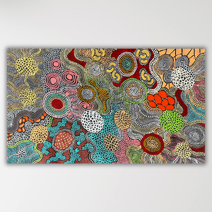 "My Country and Bush Tucker" Julieanne Turner Nungurrayi 86cm x 50cm