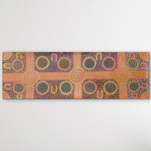 Load image into Gallery viewer, "My Country" Stephen Pitjara 121cm x 40cm, Traditional Aboriginal painting from Northern Territory, Utopia Region
