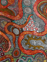 Load image into Gallery viewer, "My Country (The Landscape)" by Julieanne Turner Nungurrayi - close-up detail of dot work
