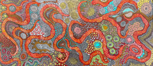 Load image into Gallery viewer, "My Country (The Landscape)" Aboriginal painting by Julieanne Turner Nungurrayi - full painting view, 198cm x 89cm
