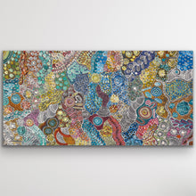 Load image into Gallery viewer, "My Country (Utopia)" original Aboriginal painting by Janet Golder Kngwarreye, 200cm x 101cm - authentic Indigenous Australian artwork
