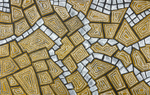 Load image into Gallery viewer, Photo of My Country being held in a gallery setting showing scale and overall colour layout.
