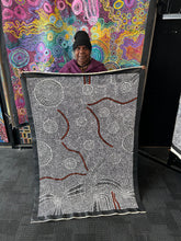 Load image into Gallery viewer, Nancy holding her painting at Art by Farquhar
