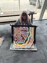 Load image into Gallery viewer, "Ngura" original Aboriginal painting by Audrey Brumby, 62cm x 60cm - authentic Indigenous Australian artwork
