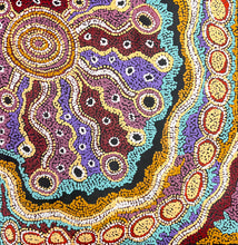 Load image into Gallery viewer, "Ngura" original Aboriginal painting by Audrey Brumby, 62cm x 60cm - authentic Indigenous Australian artwork
