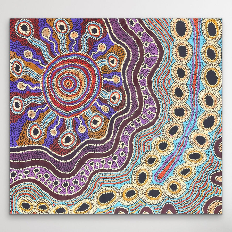 "Ngura" Audrey Brumby 94cm x 87cm original Aboriginal art from Art By Farquhar