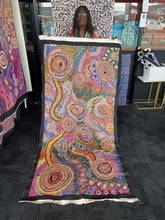 Load image into Gallery viewer, Photo of the painting held upright, showing scale, colours and intricate dot work
