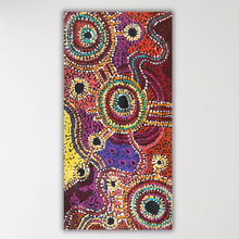Load image into Gallery viewer, "Nguru" original Aboriginal painting by Daisybell Kulyuru, 57cm x 29cm - authentic Indigenous Australian artwork
