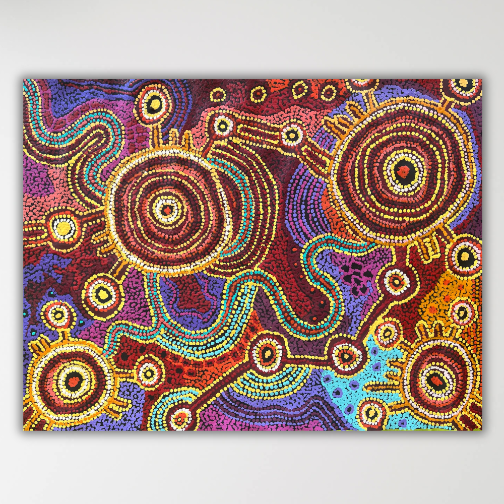 "Nguru Minyma Kutjara" Daisybell Kulyuru 85cm x 66cm
