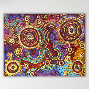 "Nguru Minyma Kutjara" Daisybell Kulyuru 85cm x 66cm