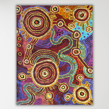 Load image into Gallery viewer, "Nguru Minyma Kutjara" original Aboriginal painting by Daisybell Kulyuru, 85cm x 66cm - authentic Indigenous Australian artwork
