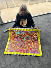 Load image into Gallery viewer, "Nguru Minyma Kutjara" original Aboriginal painting by Daisybell Kulyuru, 85cm x 66cm - authentic Indigenous Australian artwork
