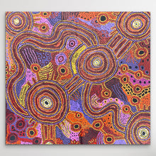 Load image into Gallery viewer, "Nguru Minyma Kutjara" original Aboriginal painting by Daisybell Kulyuru, 97cm x 83cm - authentic Indigenous Australian artwork
