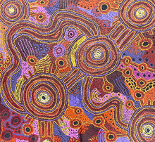 Load image into Gallery viewer, "Nguru Minyma Kutjara" original Aboriginal painting by Daisybell Kulyuru, 97cm x 83cm - authentic Indigenous Australian artwork
