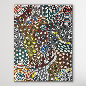 "Bush Medicine Leaves" Noami Pula Price 94cm x 72cm