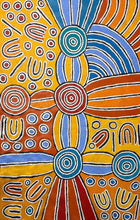 Load image into Gallery viewer, "Women's Dreaming" Aboriginal art by Debra Nangala McDonald - close-up detail, 120cm x 80cm
