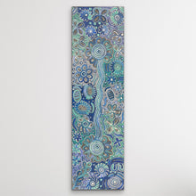 Load image into Gallery viewer, Blue and green bush flower art detailed dot painting
