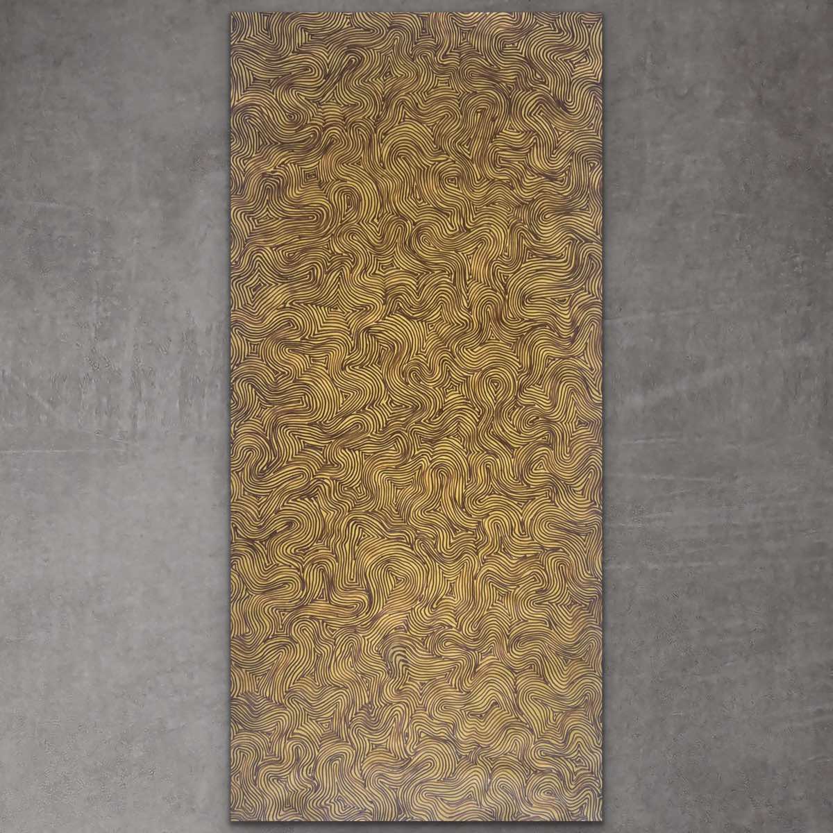 Original Aboriginal dot art Water Dreaming by Marshall Jangala Robertson showing flowing patterns and cultural heritage