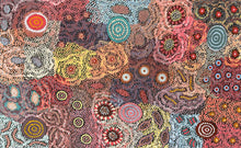 Load image into Gallery viewer, Grandmother&#39;s Country painting by Michelle Possum Nungurrayi depicting Dreamtime landscape and traditional sites
