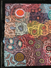 Load image into Gallery viewer, Grandmother&#39;s Country by Michelle Possum Nungurrayi depicting Dreamtime travel routes and sacred site symbols
