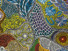 Load image into Gallery viewer, My Country Utopia Aboriginal artwork by Janet Golder Kngwarreye with traditional patterns and delicate brushwork
