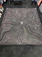 Load image into Gallery viewer, Oversized Aboriginal painting Water Dreaming by Marshall Jangala Robertson showing refined dot work and strong Country connection
