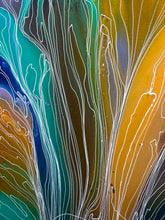 Load image into Gallery viewer, "Pantu (Salt Lake)" Aboriginal painting by Janice Stanley - close-up detail, 181cm x 86cm
