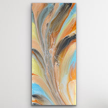 Load image into Gallery viewer, Vertical capture of Janice Stanley’s Pantu Salt Lake highlighting flowing movement across the canvas.
