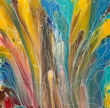 Load image into Gallery viewer, "Pantu (Salt Lake)" Janice Stanley 93cm x 93cm full painting in bright colours
